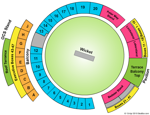 Brit Oval Cricket Seating Chart